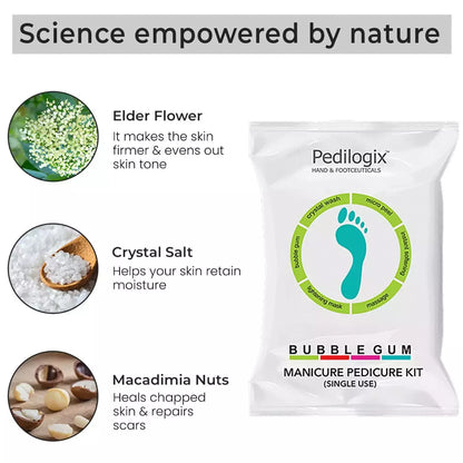 O3+ Pedilogix Bubble Gum Manicure Pedicure Kit