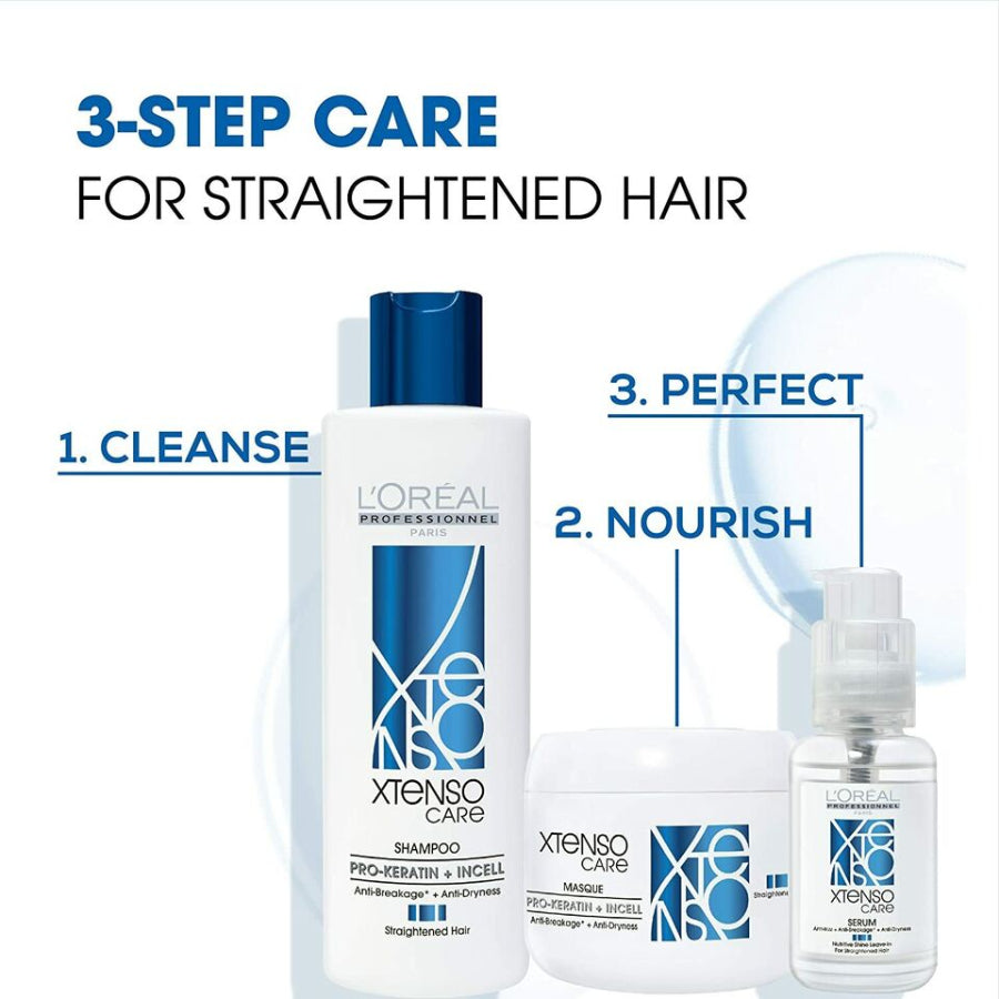 L'Oreal Professionnel X-Tenso Care Straight Shampoo, Masque &amp; Serum (Straightening&nbsp;Hair)