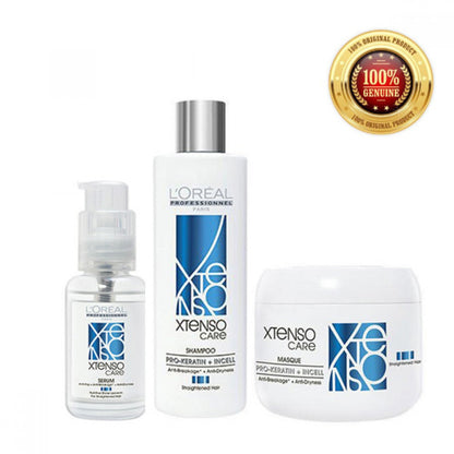 L'Oreal Professionnel X-Tenso Care Straight Shampoo, Masque &amp; Serum (Straightening&nbsp;Hair)