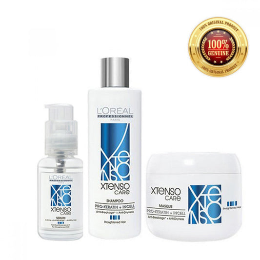 L'Oreal Professionnel X-Tenso Care Straight Shampoo, Masque &amp; Serum (Straightening&nbsp;Hair)
